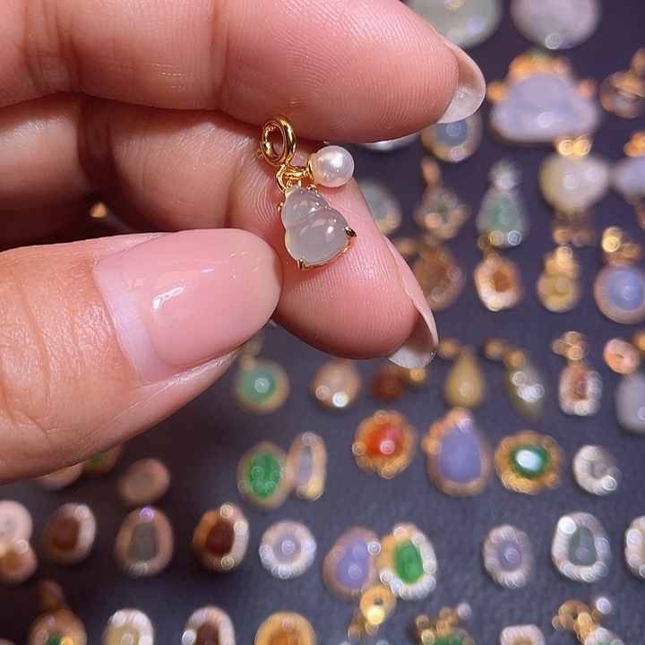 翡翠银S925镶嵌颈饰