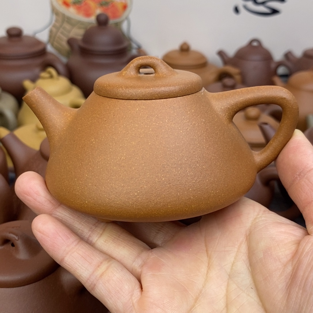 茶壶紫砂150cccc黄降坡子冶石瓢