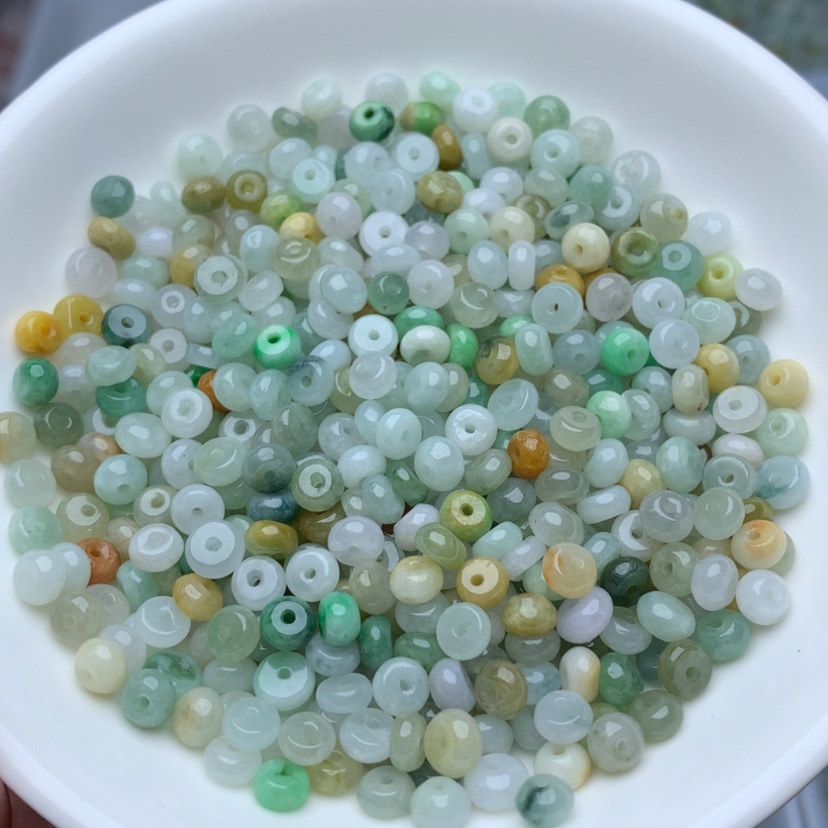 【闪购商品】翡翠手链未镶嵌卡3x5多宝算盘50颗