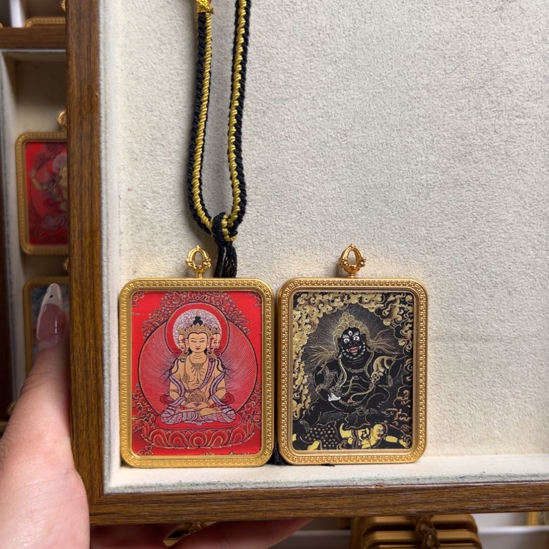 李***白吊坠双面定制 大日 黑C