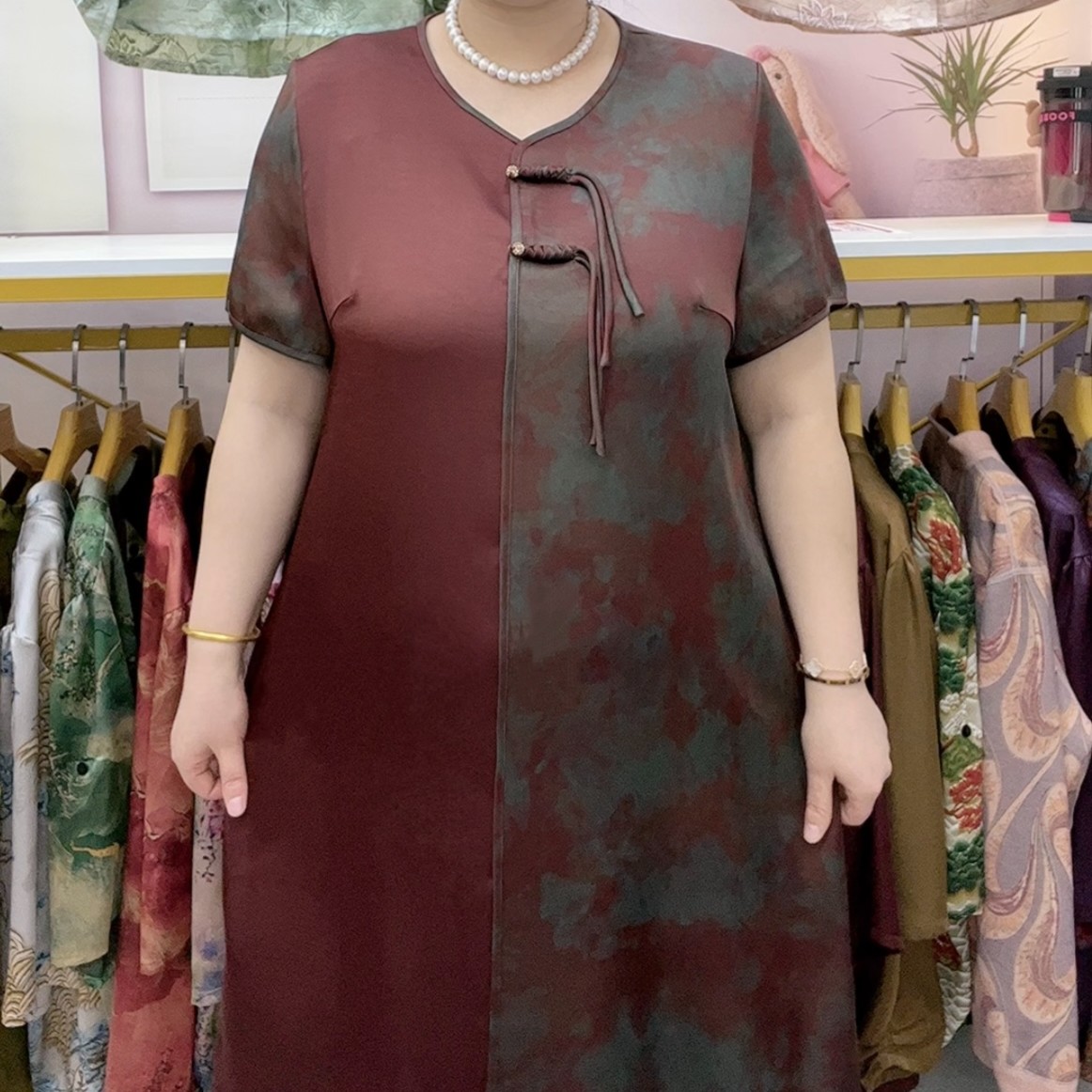 国风减龄显瘦晕染时尚新中式夏季连衣裙气质