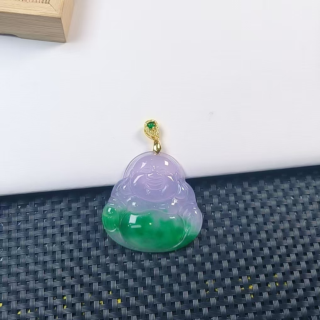 （聚宝严选）D003紫绿佛公吊坠精致气质妈妈款时尚精美挂坠