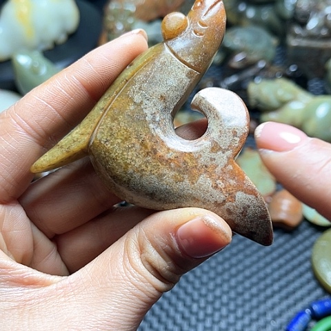 白玉菩提吊坠摆件