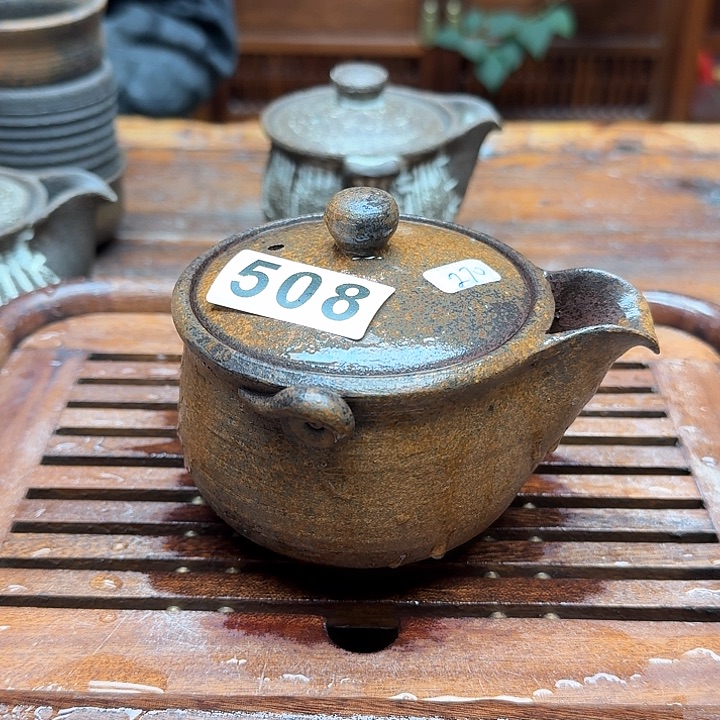 纯手工制作粗陶茶具