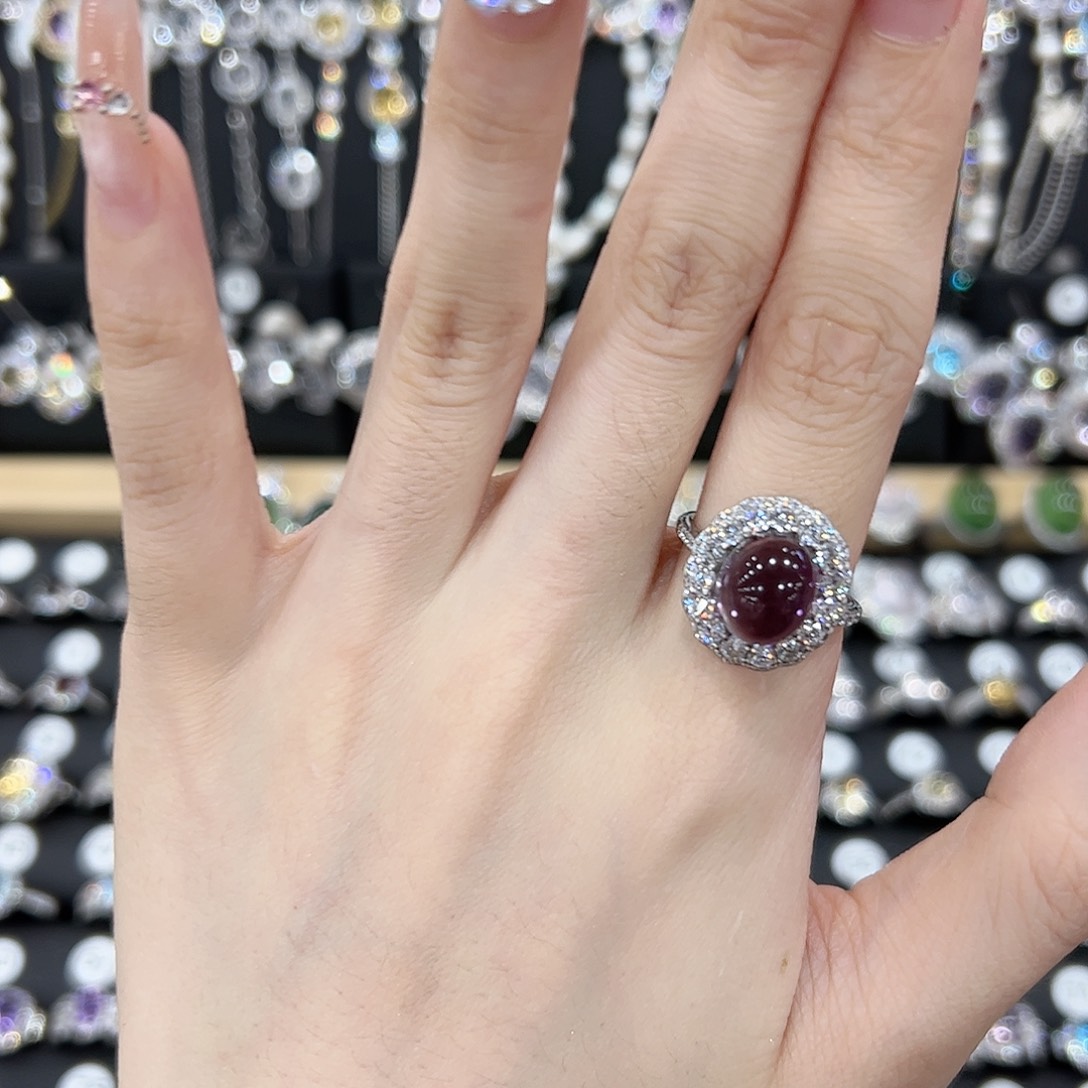 紫晶戒指银S925镶嵌醺****.开口