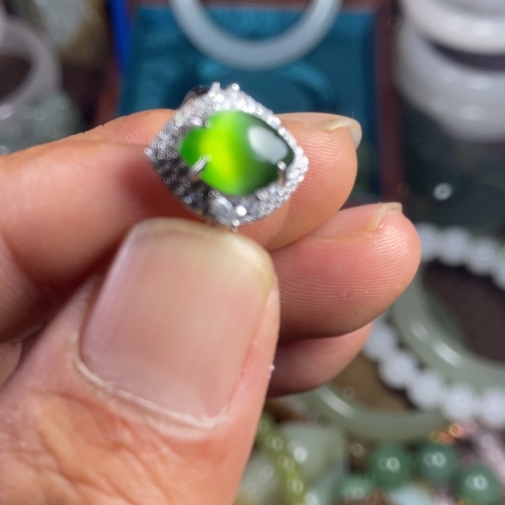 和田玉银S925镶嵌颈饰