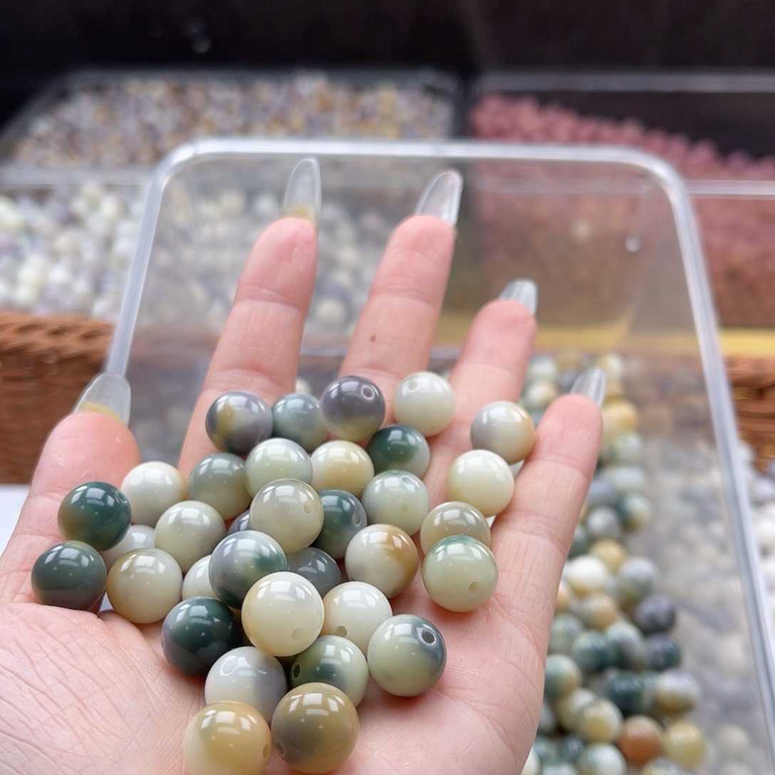 白玉菩提吊坠c12mm/100+10颗