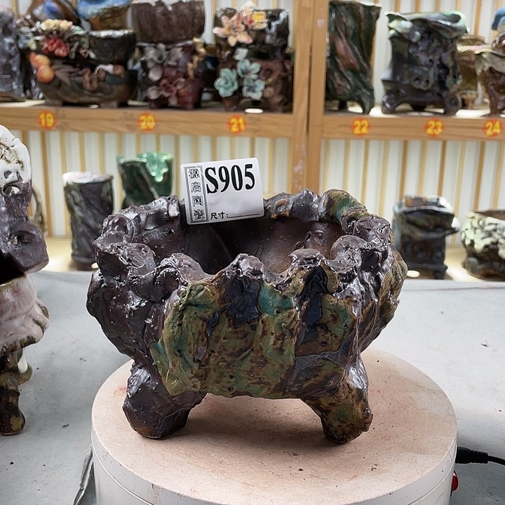 紫砂花盆手工制作默认微瑕905