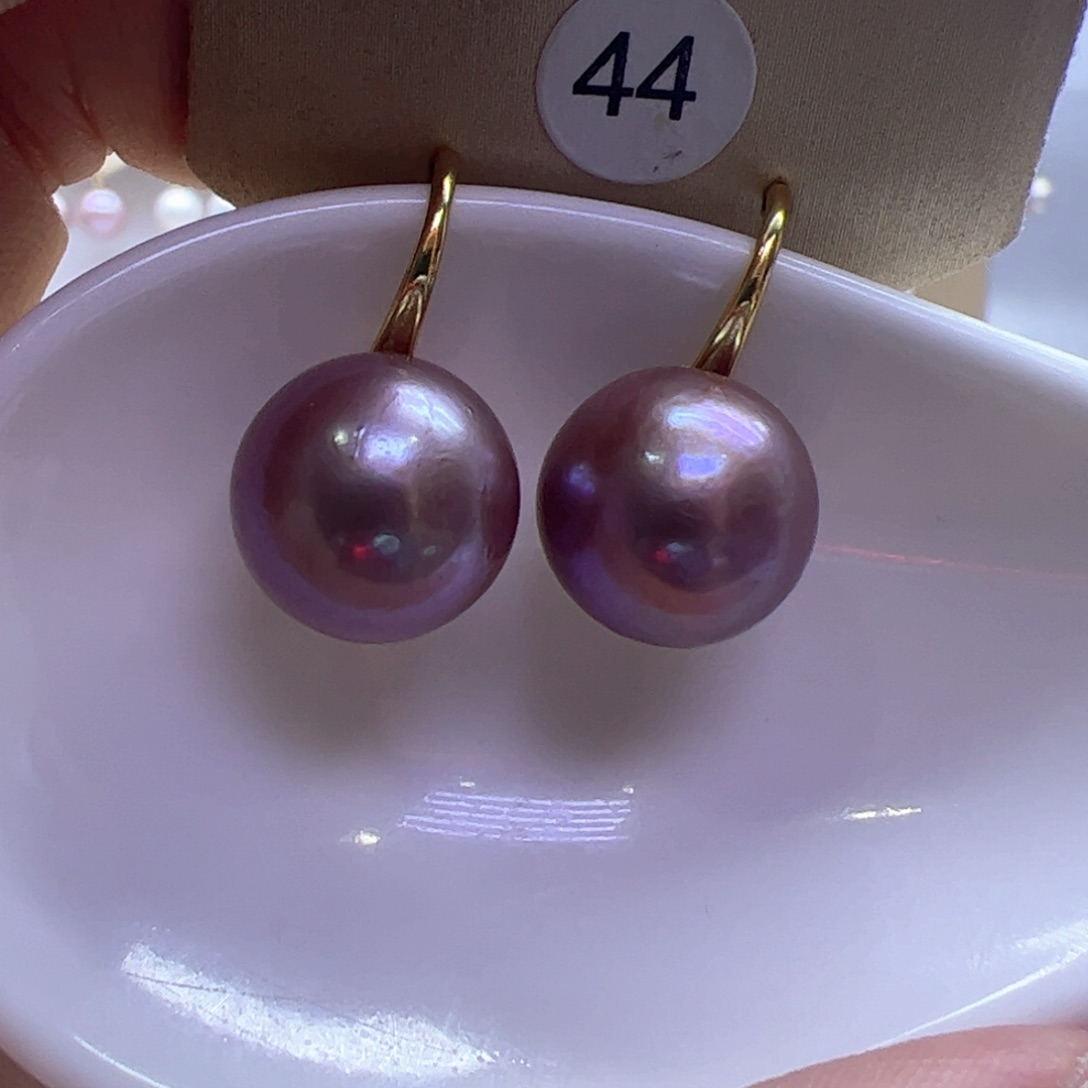 银S925镶嵌淡水珍珠耳饰