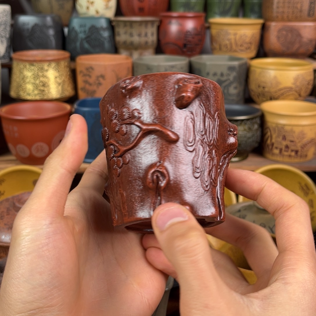 茶杯紫砂宜兴原矿紫砂杯茶具