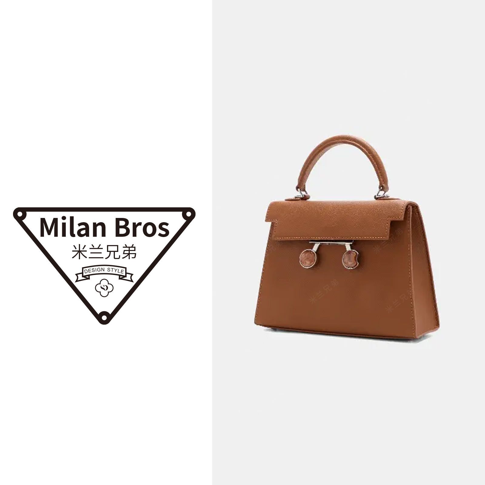 【米兰兄弟】头层牛皮“中古小凯”原创设计手工定制真皮女包