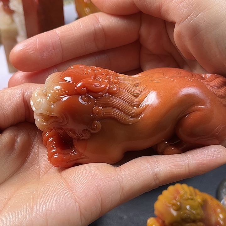 用***0寿山石手把件把玩件