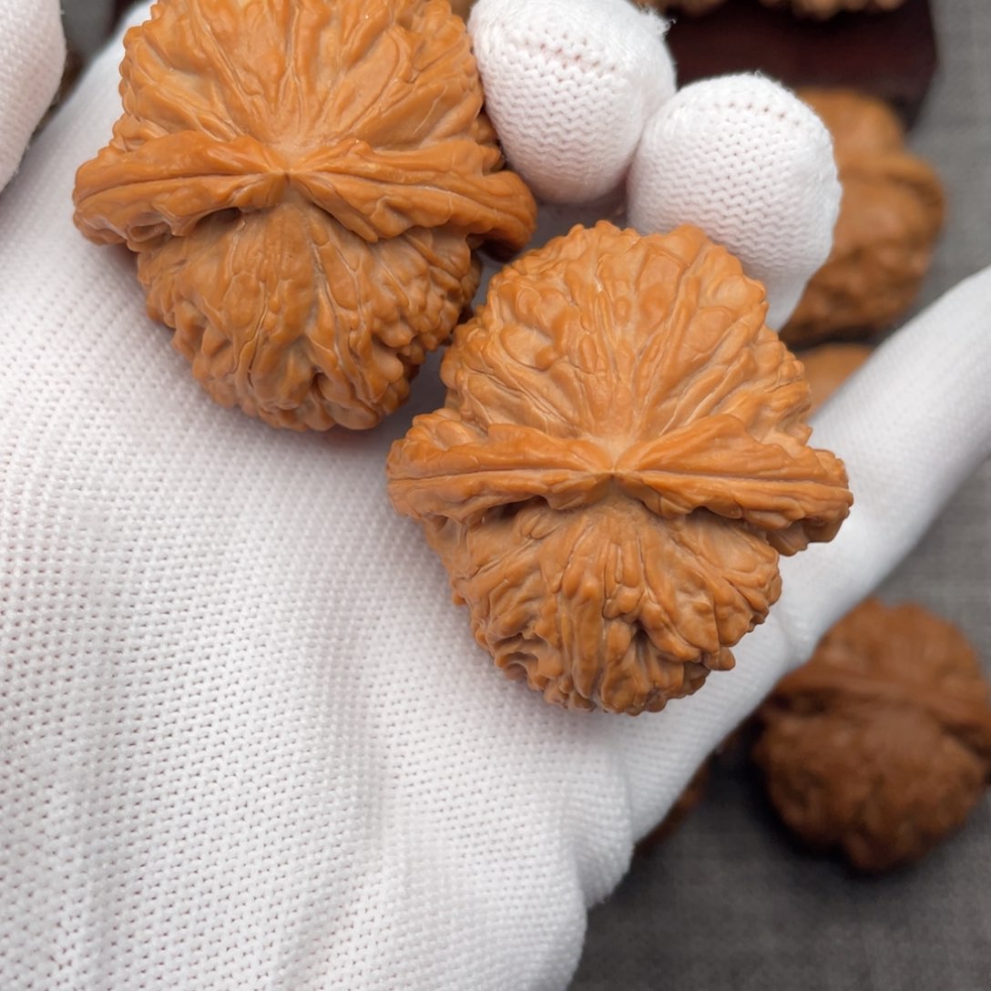 文玩核桃把件39.8大肚球白全品