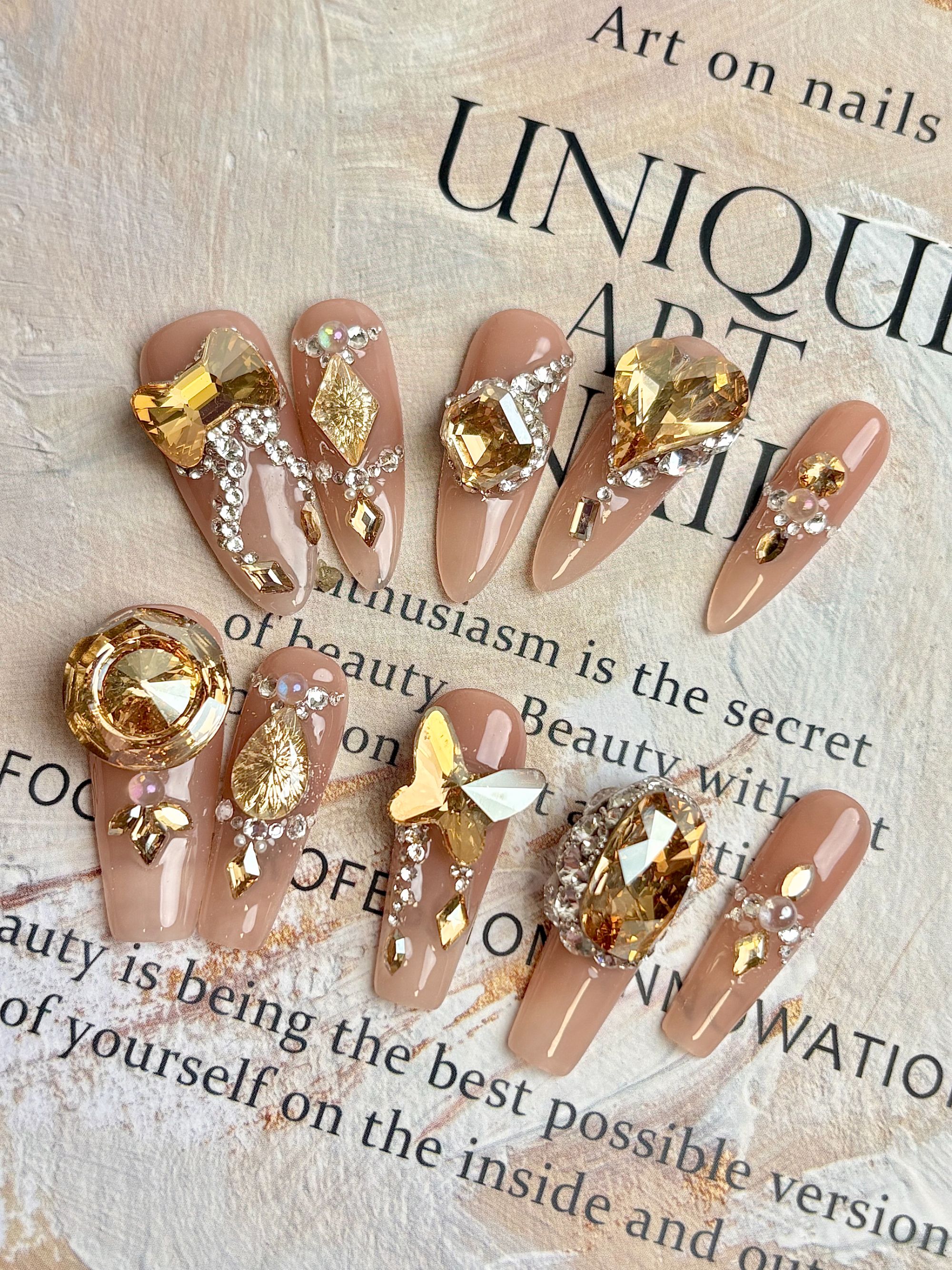 【普罗米修斯】【jom全华原创尺码可定制】金色魅影天使之环穿戴甲