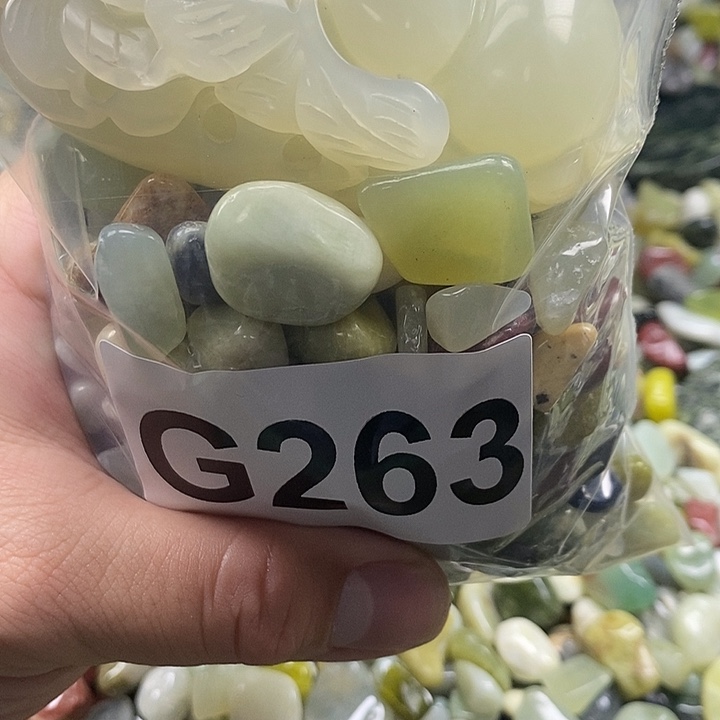 岫玉鱼缸石未镶嵌