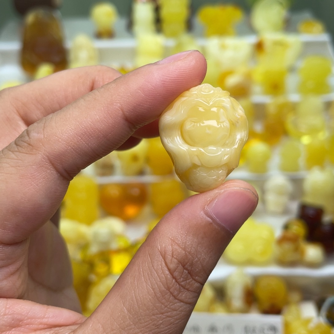 未镶嵌颈饰琥珀蜜蜡人鱼公主