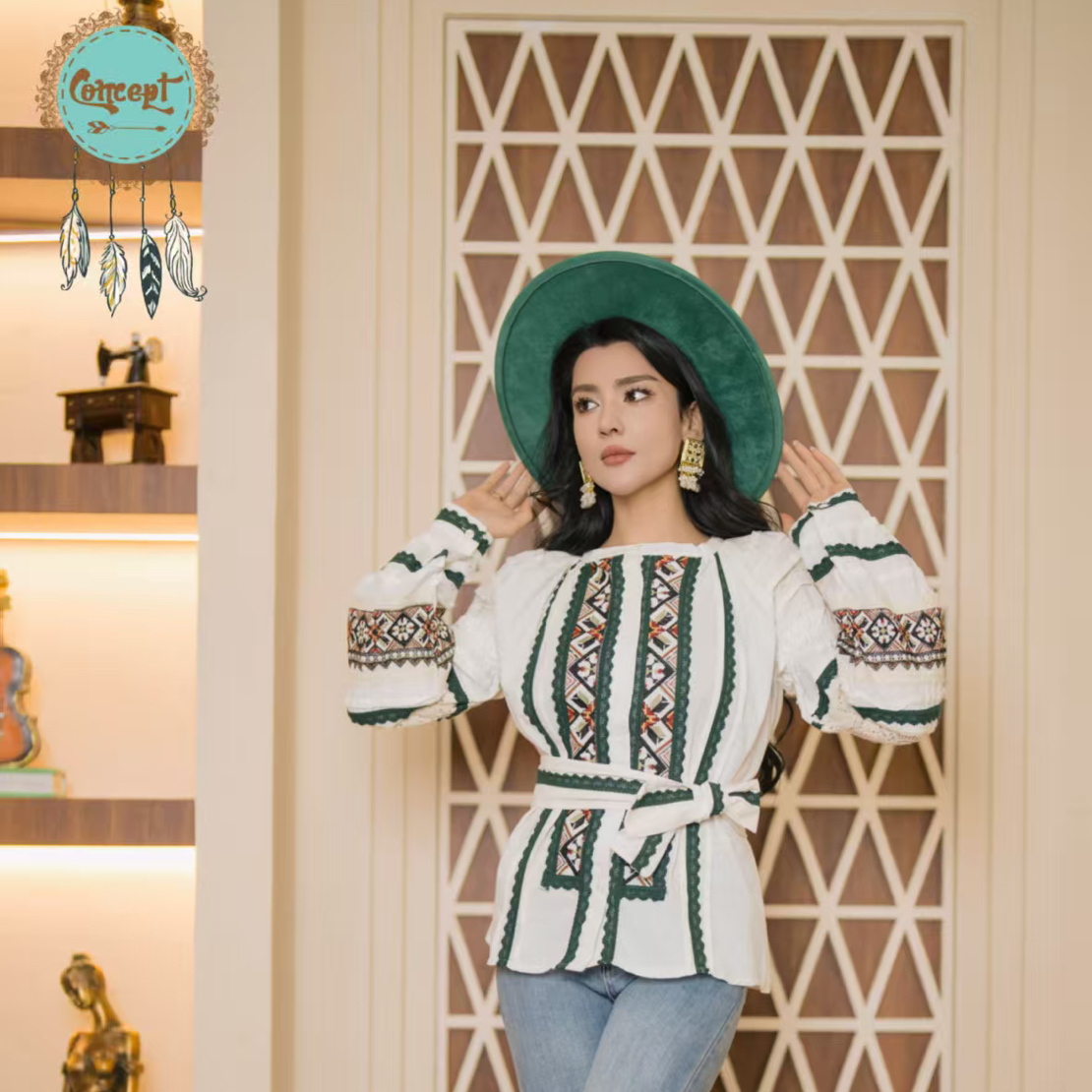 Concept重工刺绣上衣 