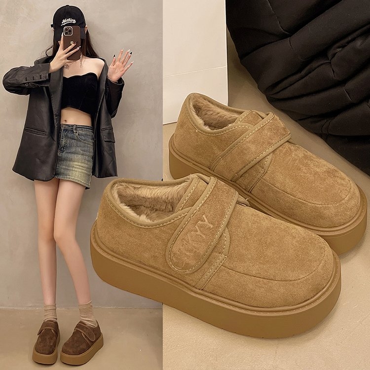 【京东快递 】编码261-388百搭加绒加厚雪地靴厚底2024新款