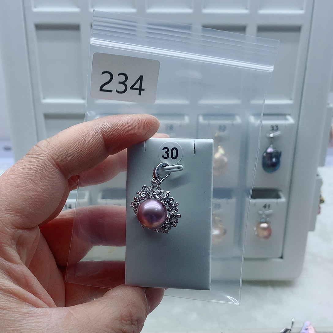 合金吊坠(不含链)淡水珍珠