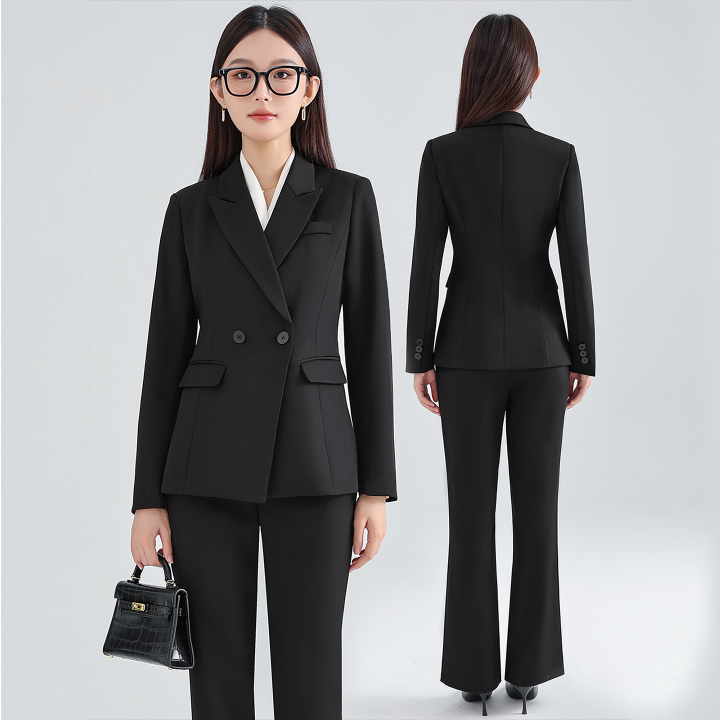大学生面试正装套装女2025春秋高级感西装外套职业工装气质工作服