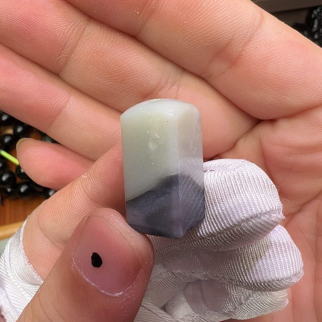 和田玉未镶嵌颈饰且末意境青花小口袋印微软棉福利15