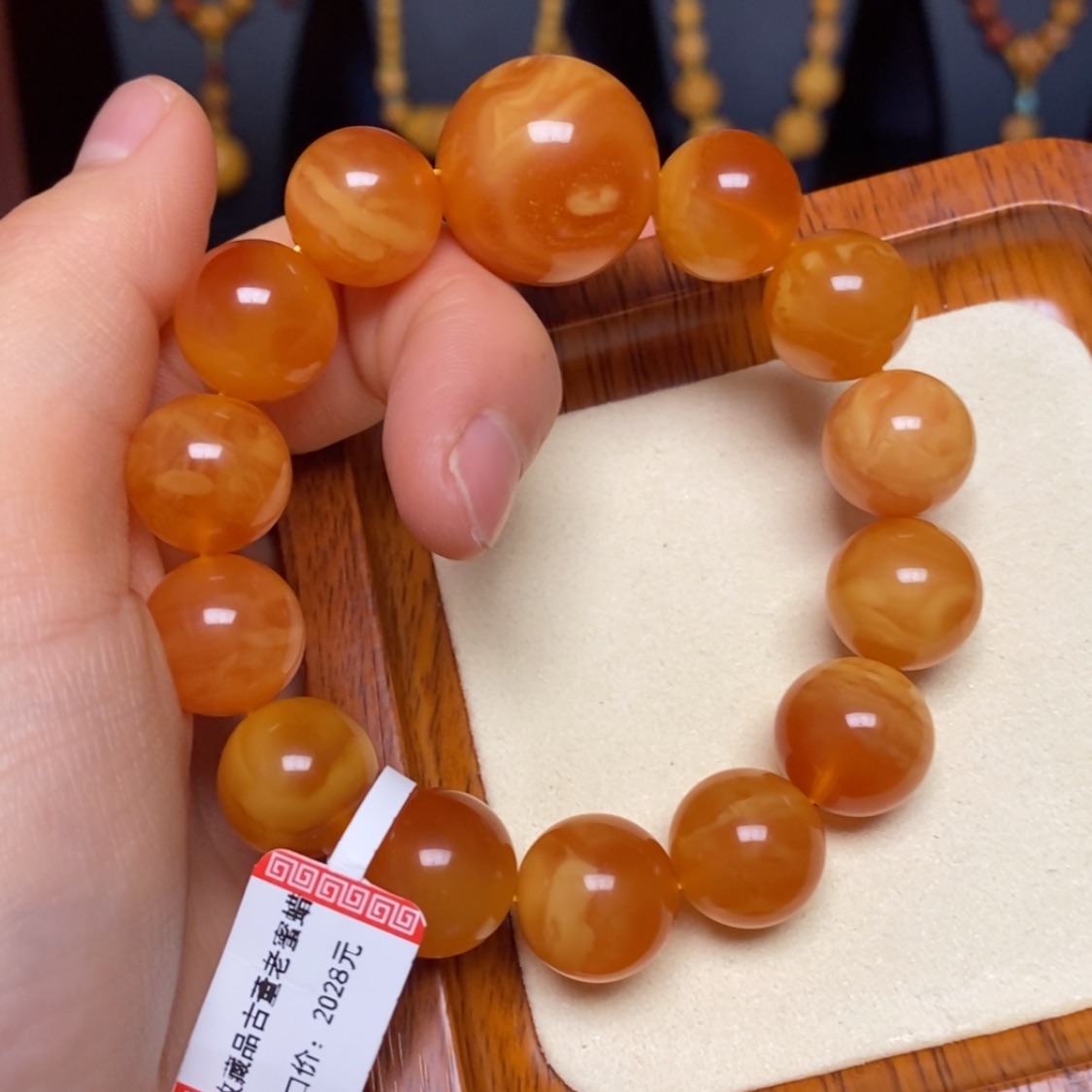 【闪购商品】蜜蜡手链未镶嵌手串