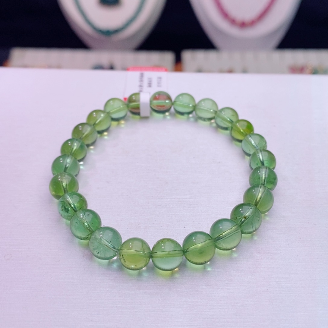 未镶嵌手链碧玺圆珠手链yy