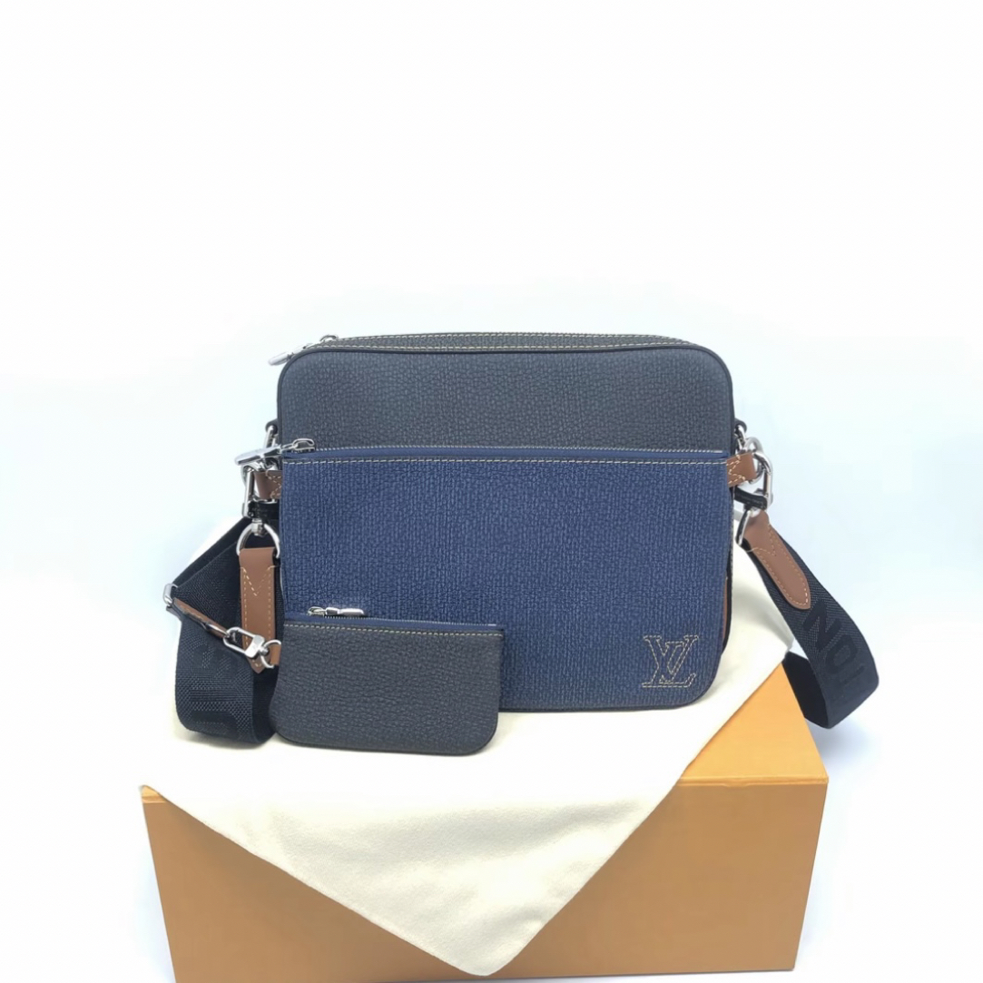 99新 LouisVuitton/路易威登 TRIO系列三合一邮差包芯片款3973
