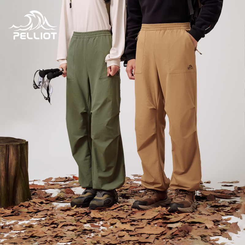 【山系】伯希和伞兵裤春新款男女宽松遮肉阔腿裤户外徒步工装登山裤