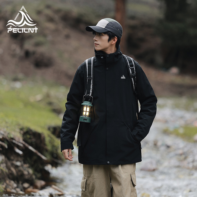 欧伯希和户外山系三合一可拆卸防风防水冲锋男女款户外登山服