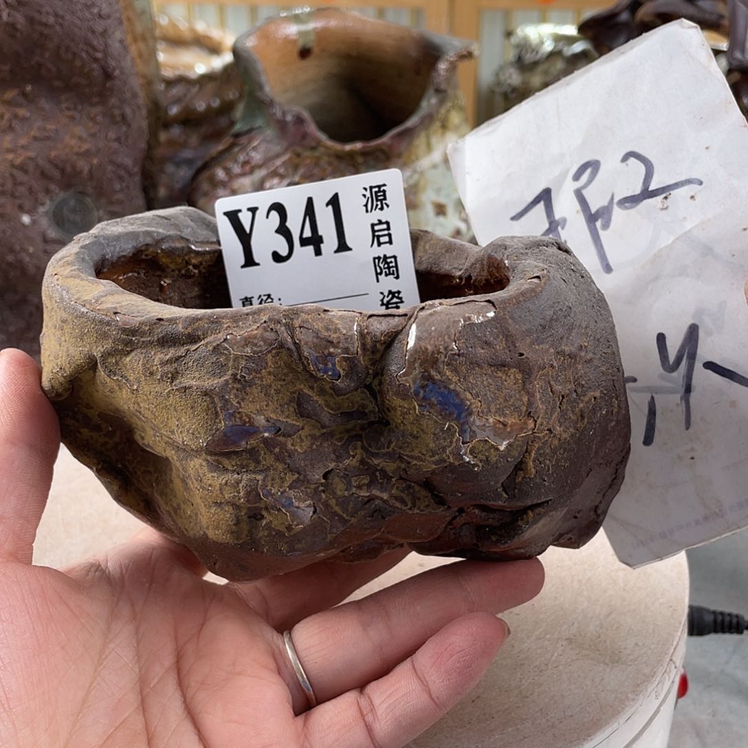 紫砂花盆景德镇陶瓷花盆341