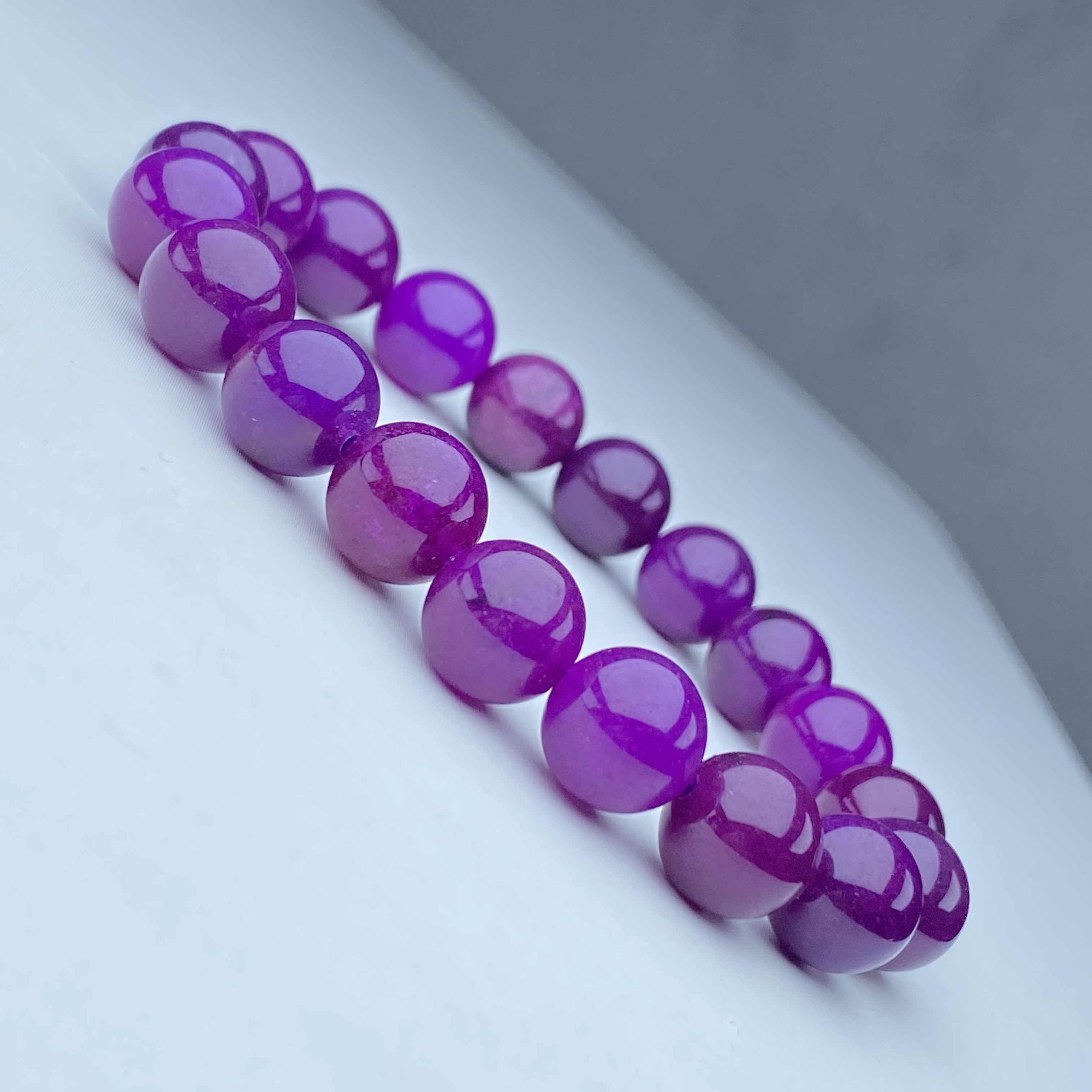 742号精品丝绒紫苏手链10mm多样性发一件