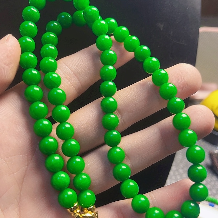 翡翠14K金镶嵌颈饰吊坠