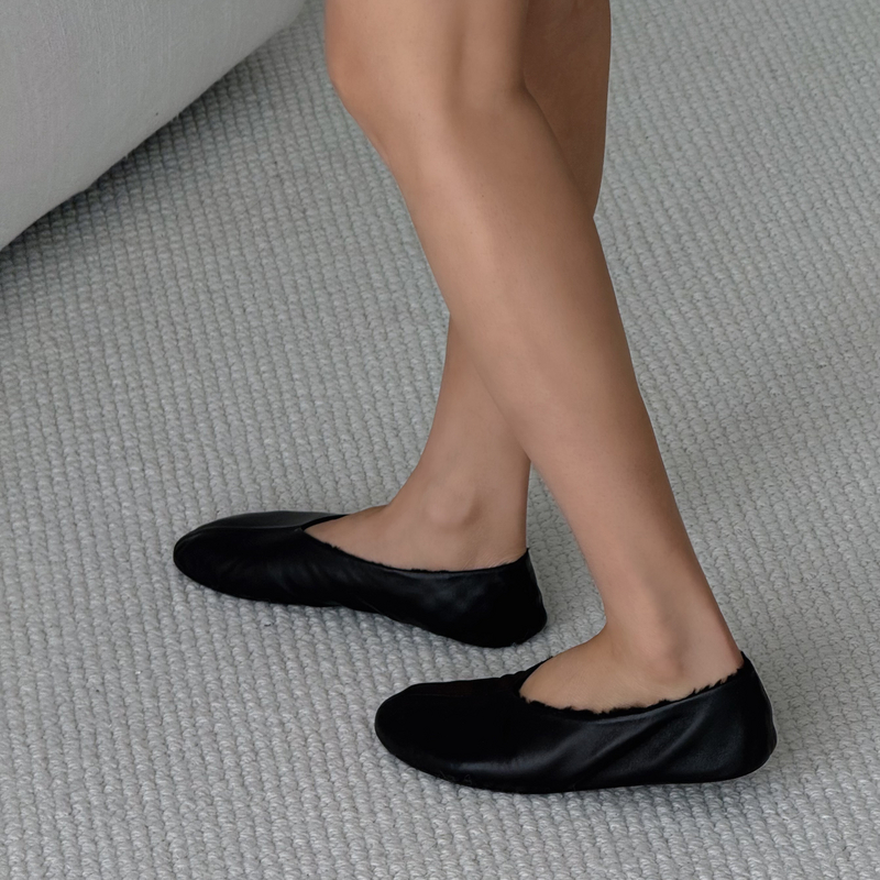 25AW冬季浅口羊皮毛一体一脚蹬乐福鞋 2505082