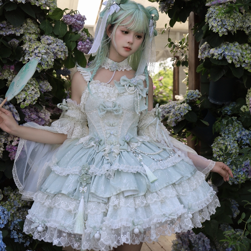 洛丽猫新款 春樱序 新中式Lolita【新团定金】安利28送团扇