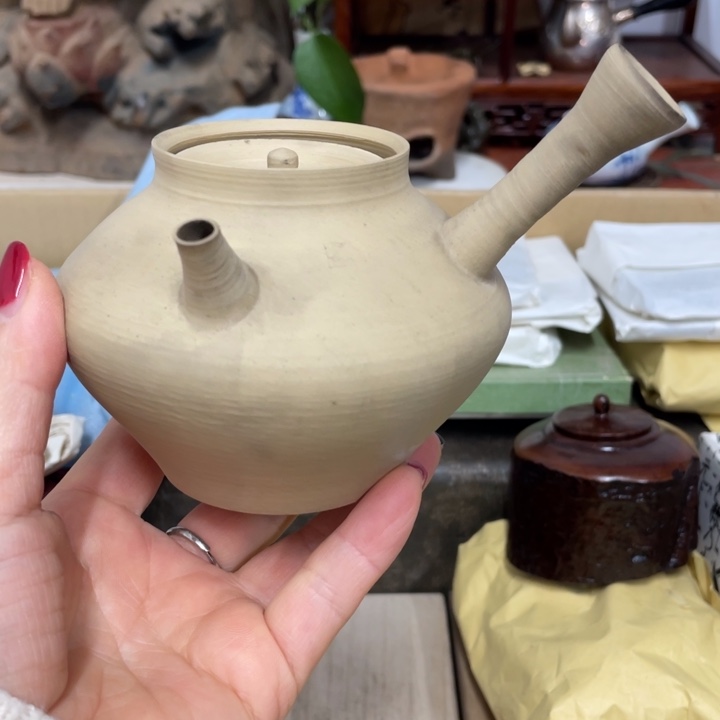 陶中古工艺品摆件