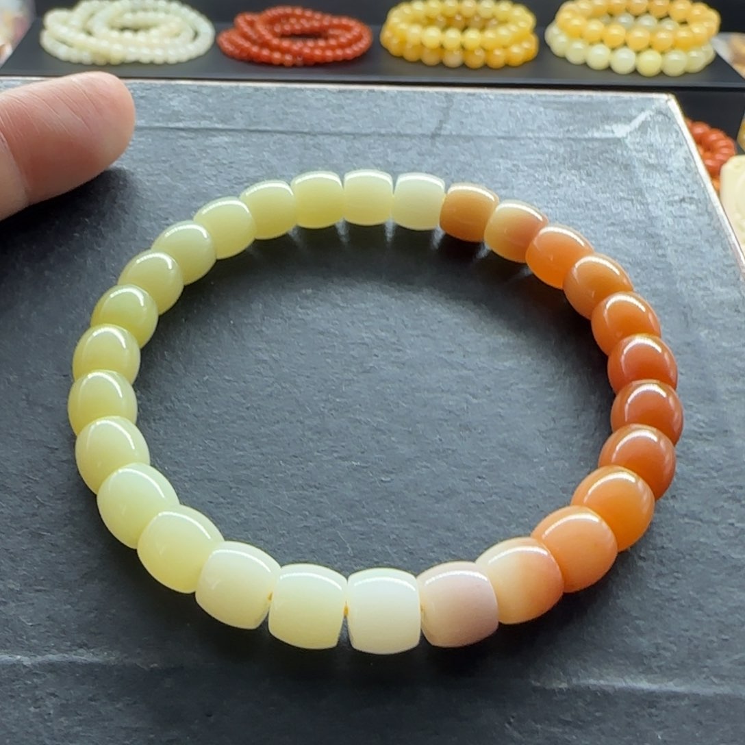 石英质玉（缅黄）手串未镶嵌