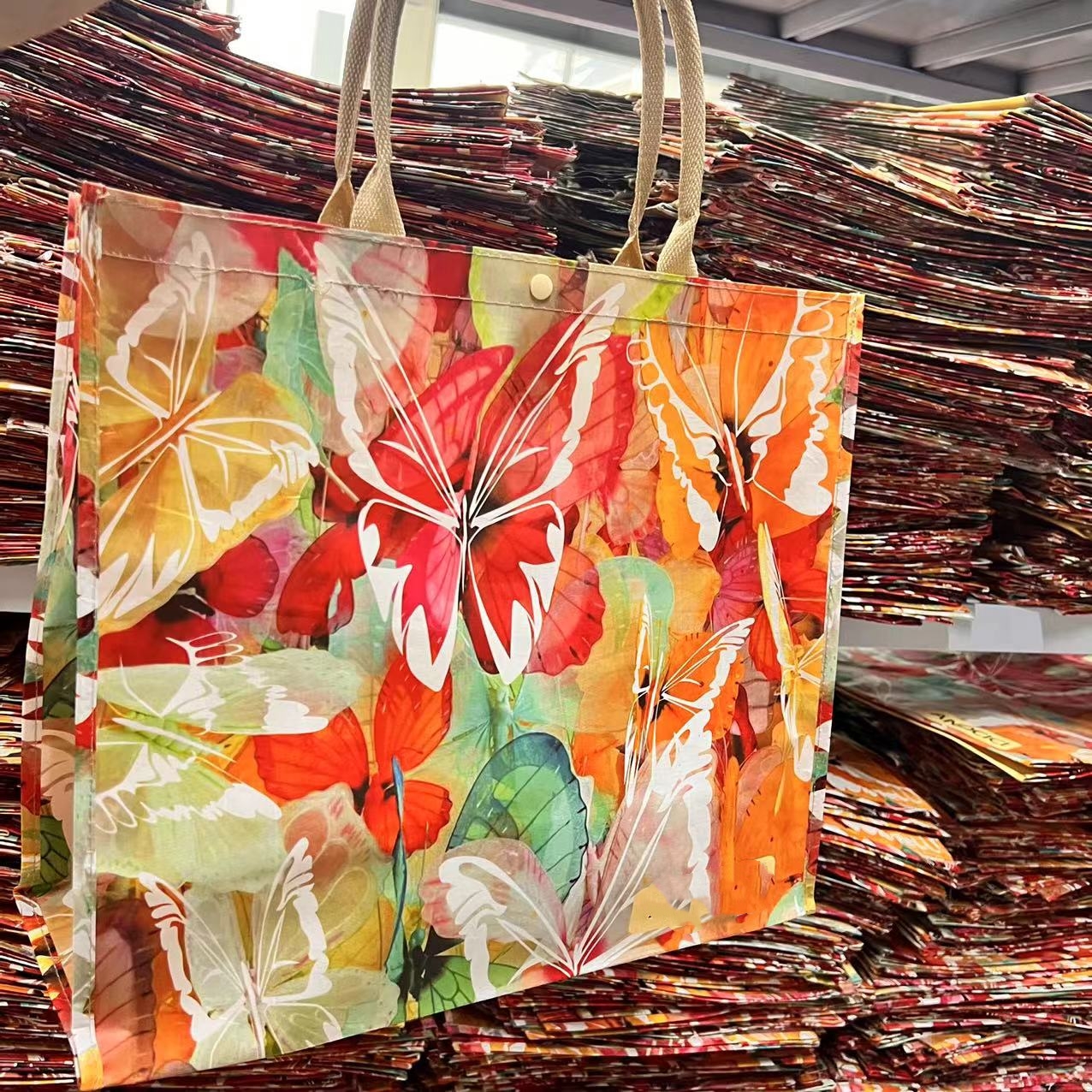 三个处理！国庆中秋福利清仓 环保购物袋 新版蝴蝶袋（线头瑕疵）