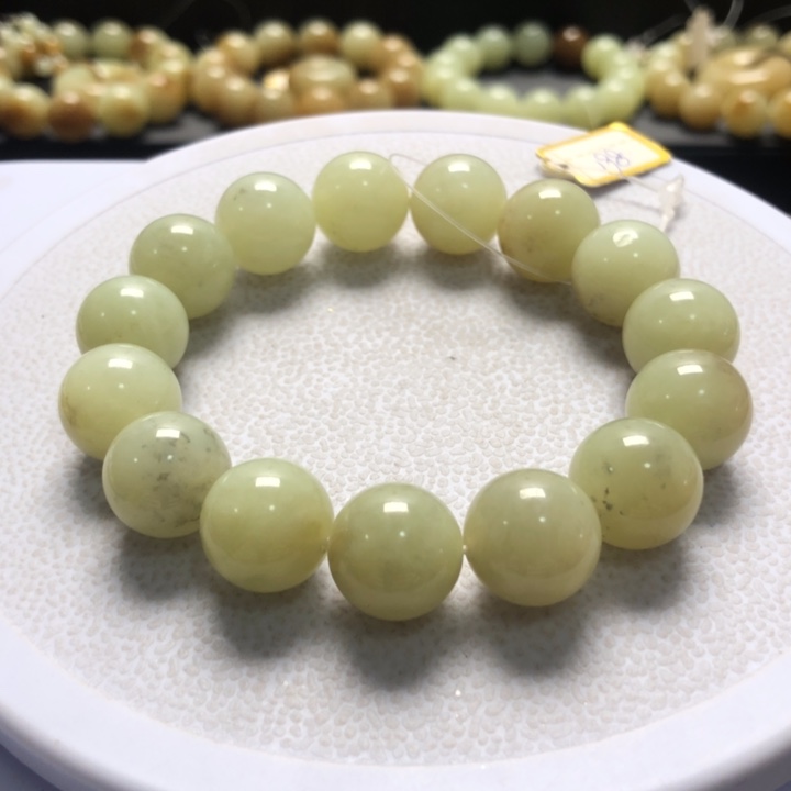 和田玉手串未镶嵌卡14