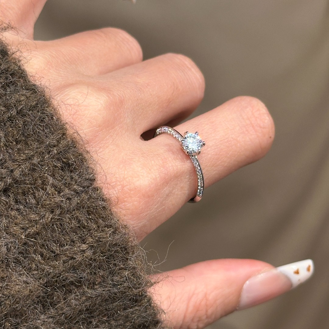 铜合金合成锆石戒指 CC11501 高定系列闭口戒指（7号8号）