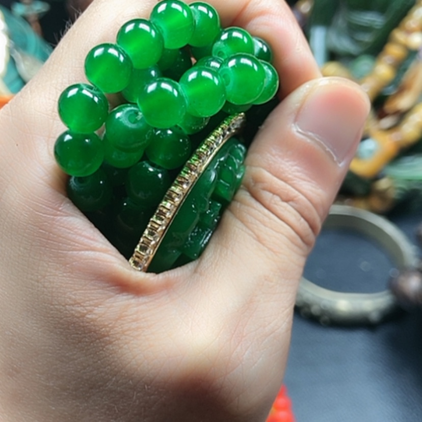 【闪购商品】石英石铁合金绿三姑娘龙凤呈祥