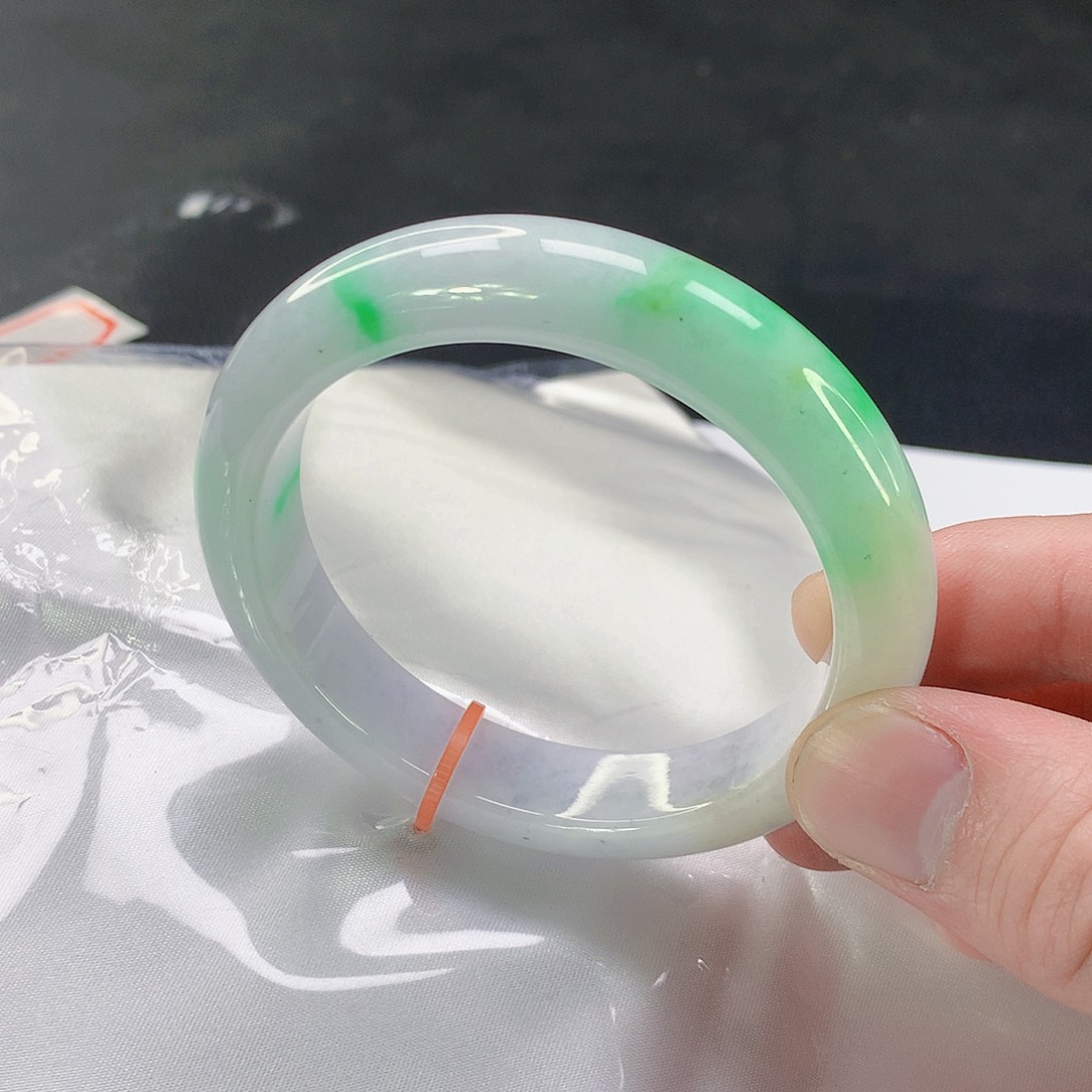 翡翠手镯未镶嵌048缅甸天然翡翠A货