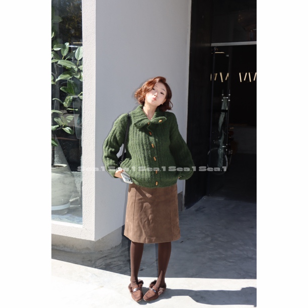 「Anan 蝴蝶少女 」巨好看的穿搭针织衫女秋冬季宽松毛衣