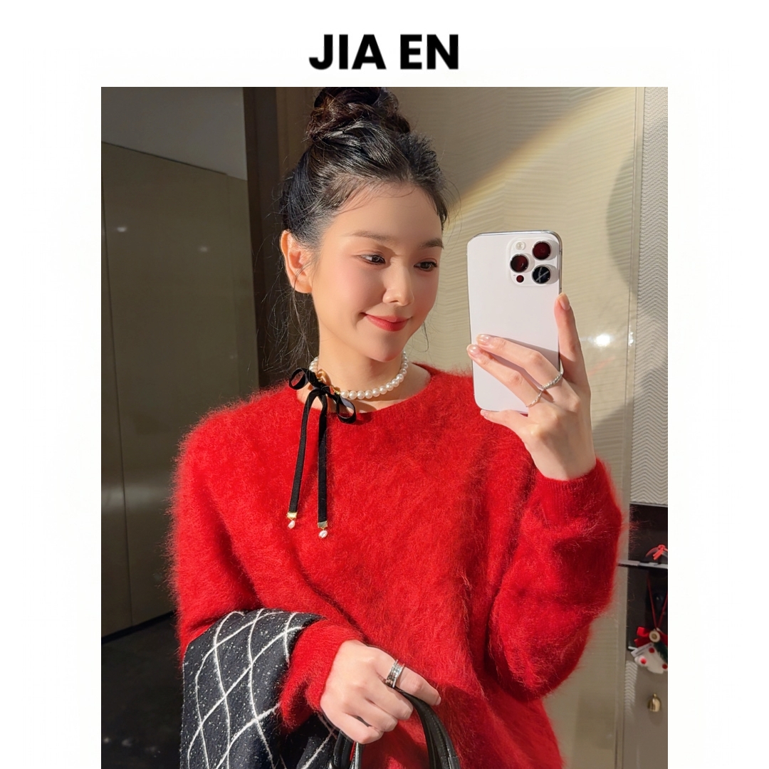 【绒感满分】加厚羊绒拉毛圆领毛衫 1173