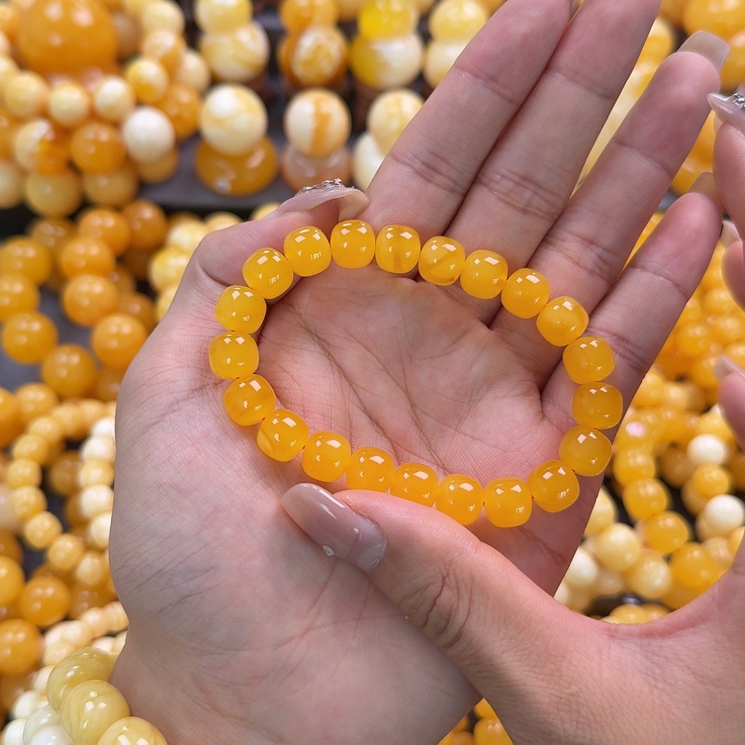 蜜蜡未镶嵌珠宝奇石同料10mm