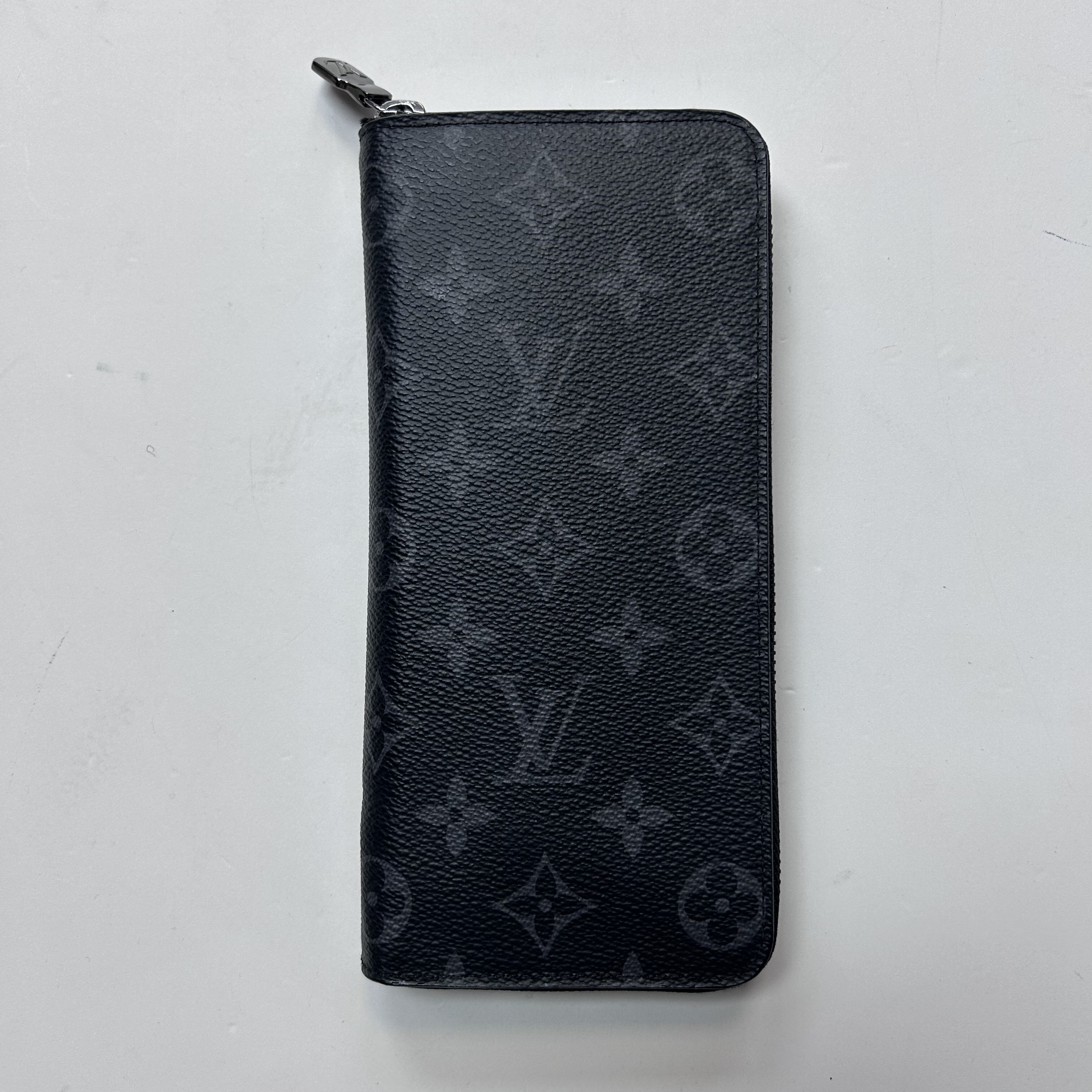 99新 LouisVuitton/路易威登 黑老花拉链钱包2206