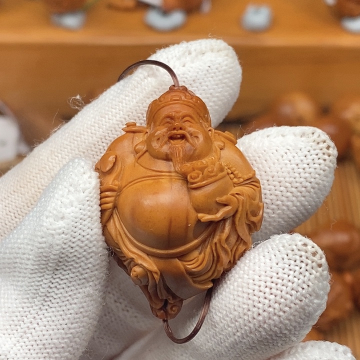 橄榄核吊坠许忠英老师金蟾童子财神