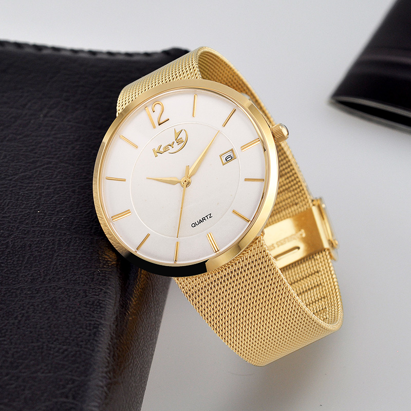 18k金色手表超薄男士手表男简约潮流2025薄款特薄防水进口全自动