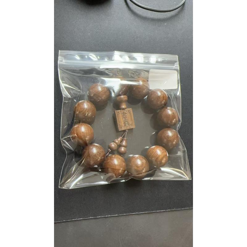 金丝檀带牌手串-LQ606