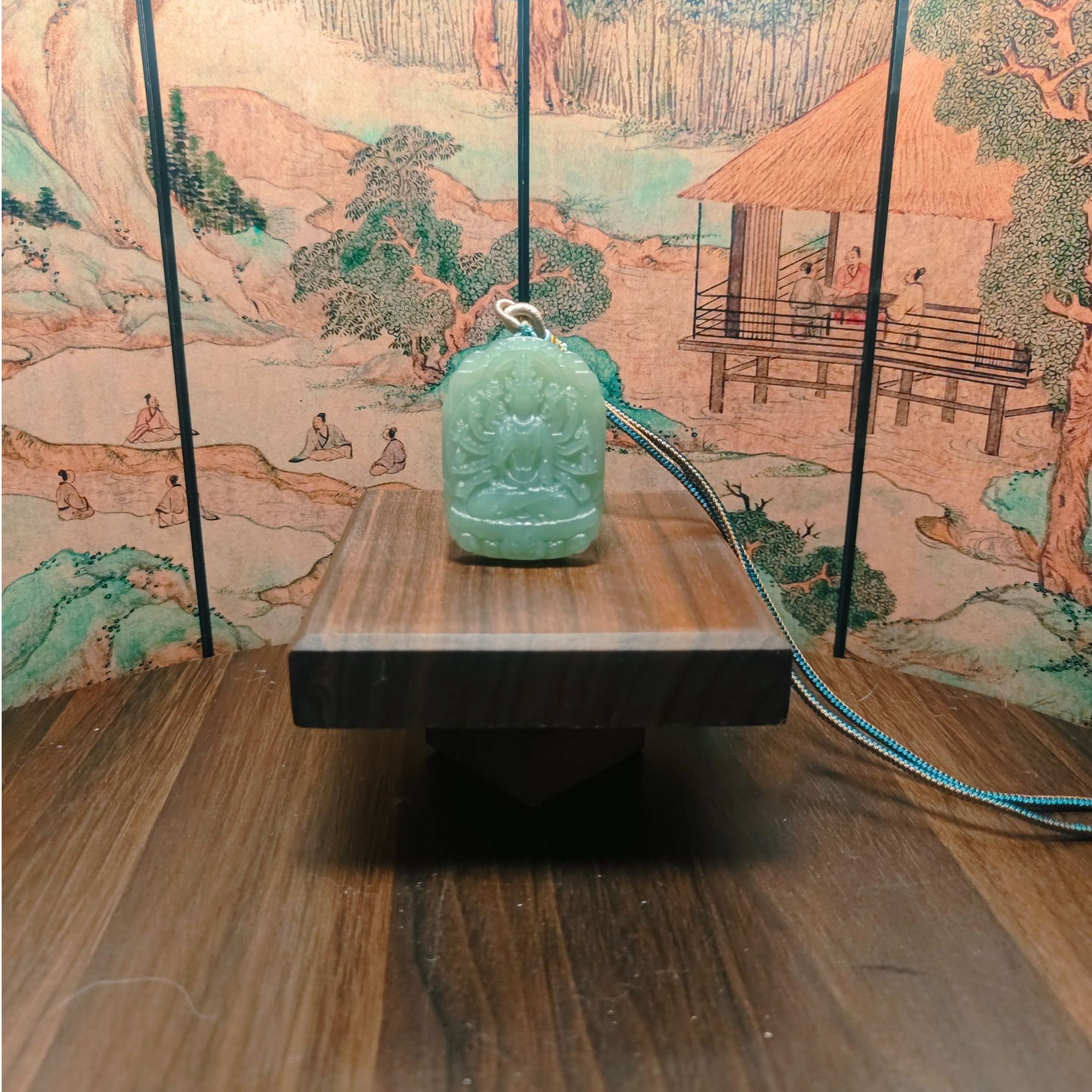 C和田玉千手观音吊坠0331